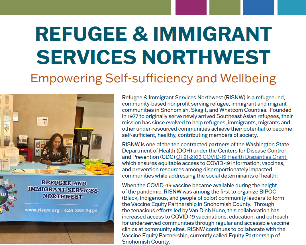 Photo of Refugee & Immigrant Services Northwest CDO Profile