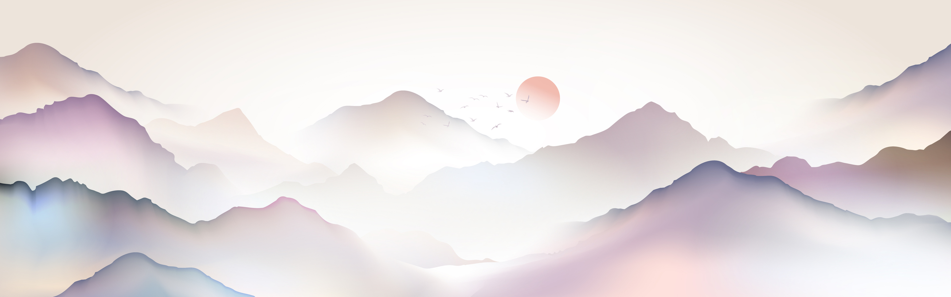 Mountain scape watercolor