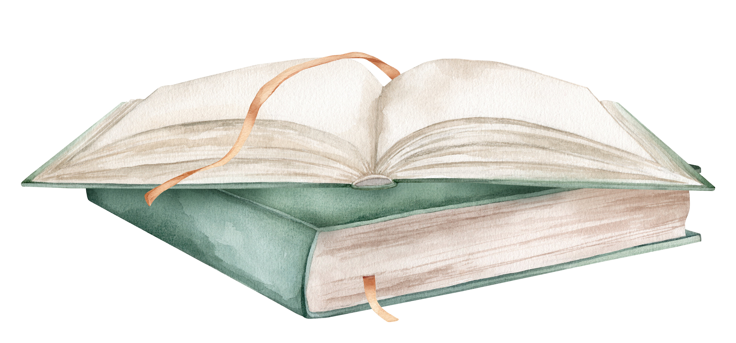 Two books watercolor
