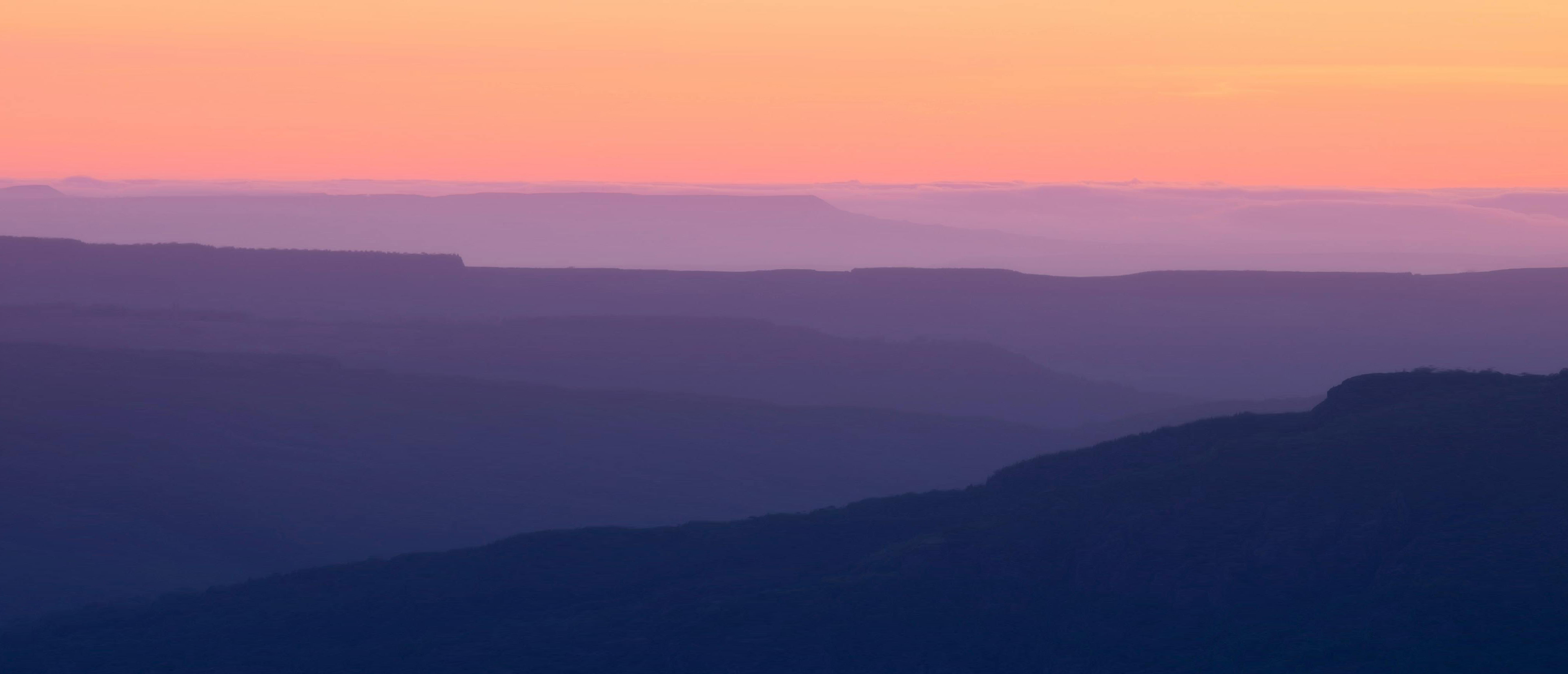scenic photo over mountains in central washington at sunset