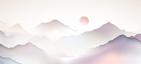 Mountain scape watercolor